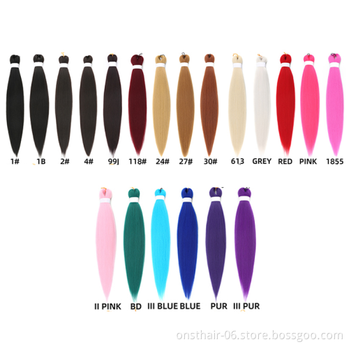 Hot selling  24inch 80g Easy Pre Stretched Braiding Hair Pre Stretched Synthetic Braiding Hair